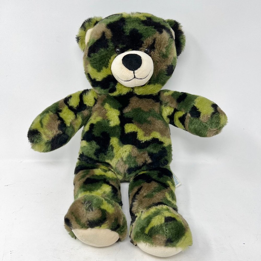 Build A Bear BAB Plush 16” Camouflage Army 16" Stuffed Animal Digital Camo